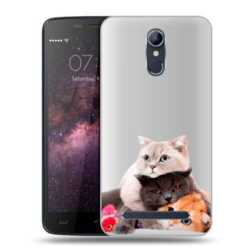 Силиконовый чехол на Homtom HT17 с принтом Кошки Силиконовый чехол на Homtom HT17 с принтом Кошки