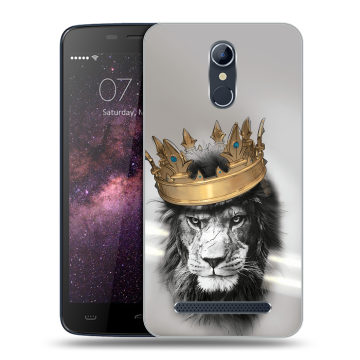 Силиконовый чехол на Homtom HT17 с принтом Лев с короной Силиконовый чехол на Homtom HT17 с принтом Лев с короной