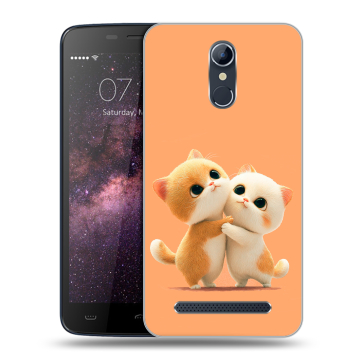 Силиконовый чехол на Homtom HT17 с принтом Милые котики Силиконовый чехол на Homtom HT17 с принтом Милые котики