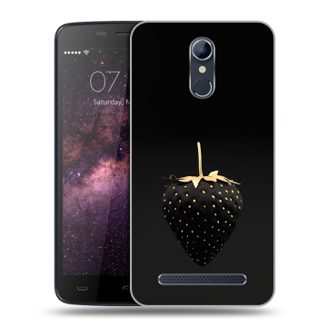 Силиконовый чехол на Homtom HT17 с принтом Черная клубника Силиконовый чехол на Homtom HT17 с принтом Черная клубника