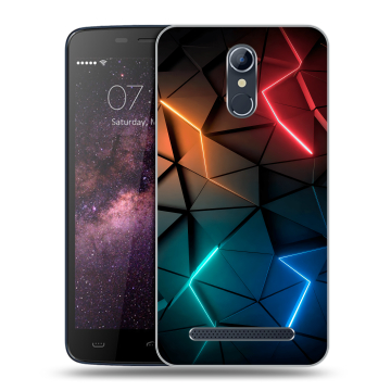 Силиконовый чехол на Homtom HT17 с принтом Абстракция неон Силиконовый чехол на Homtom HT17 с принтом Абстракция неон