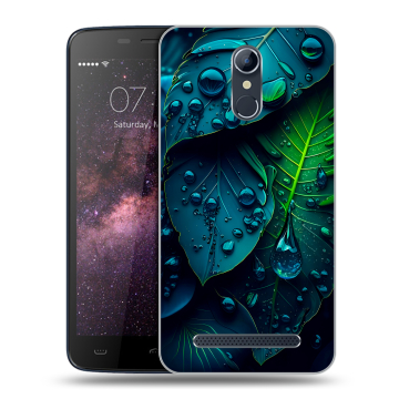 Силиконовый чехол на Homtom HT17 с принтом Листья Силиконовый чехол на Homtom HT17 с принтом Листья