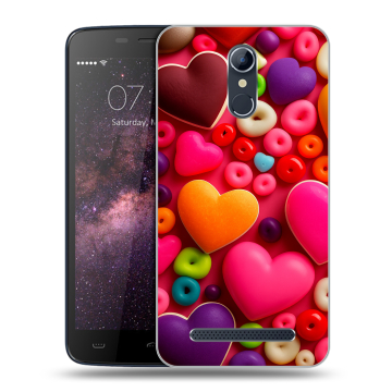 Силиконовый чехол на Homtom HT17 с принтом Сердечки Силиконовый чехол на Homtom HT17 с принтом Сердечки