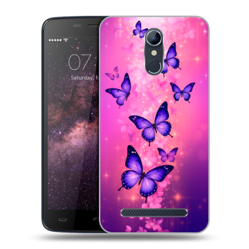 Силиконовый чехол на Homtom HT17 с принтом Бабочки Силиконовый чехол на Homtom HT17 с принтом Бабочки