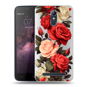 Силиконовый чехол на Homtom HT17 с принтом Розы