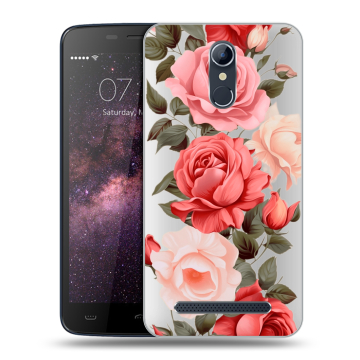 Силиконовый чехол на Homtom HT17 с принтом Розы