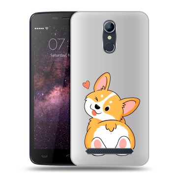 Силиконовый чехол на Homtom HT17 с принтом Корги
