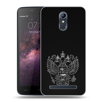 Силиконовый чехол на Homtom HT17 с принтом Герб России