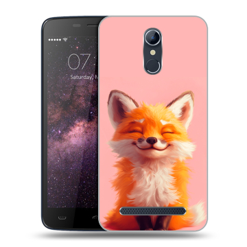 Силиконовый чехол на Homtom HT17 с принтом милая лиса Силиконовый чехол на Homtom HT17 с принтом милая лиса