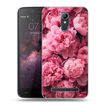 Силиконовый чехол на Homtom HT17 с принтом цветы пионы