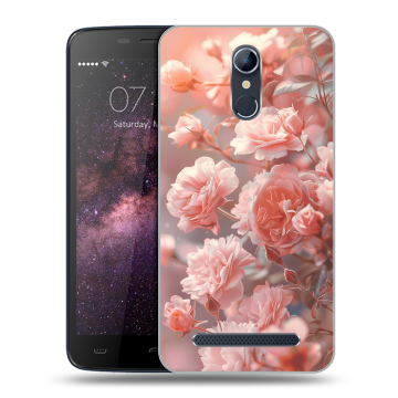 Силиконовый чехол на Homtom HT17 с принтом Розовые розы