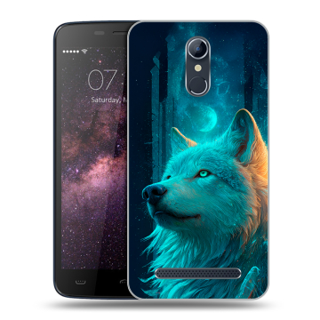 Силиконовый чехол на Homtom HT17 с принтом бабочки саккура