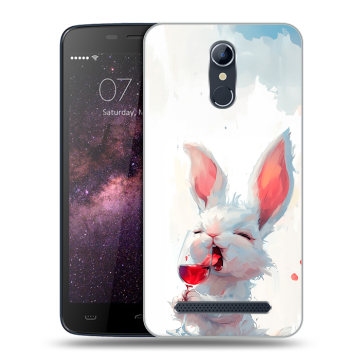Силиконовый чехол на Homtom HT17 с принтом кролик зайчик