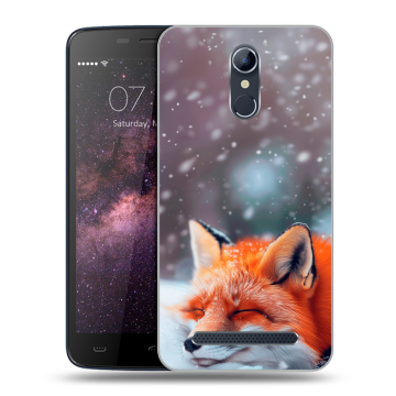 Силиконовый чехол на Homtom HT17 с принтом лиса