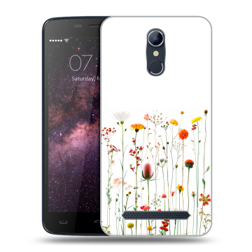 Силиконовый чехол на Homtom HT17 с принтом цветы