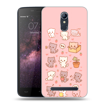 Силиконовый чехол на Homtom HT17 с принтом Hello Kitty Хелоу Кити