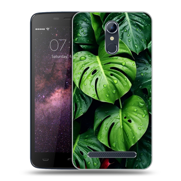 Силиконовый чехол на Homtom HT17 с принтом Листья