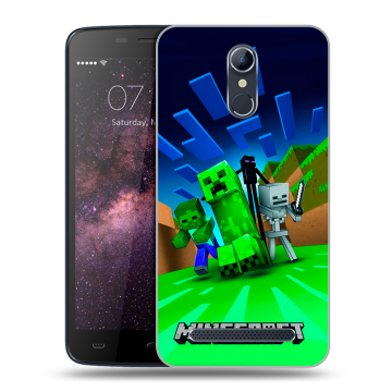 Силиконовый чехол на Homtom HT17 с принтом Майнкрафт Силиконовый чехол на Homtom HT17 с принтом Майнкрафт