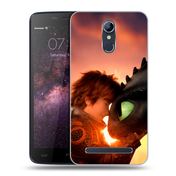 Силиконовый чехол на Homtom HT17 с принтом Как приручить дракона