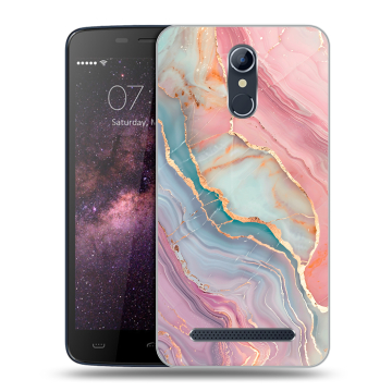 Силиконовый чехол на Homtom HT17 с принтом розовый мрамор Силиконовый чехол на Homtom HT17 с принтом розовый мрамор