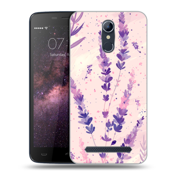 Силиконовый чехол на Homtom HT17 с принтом цветы лаванда Силиконовый чехол на Homtom HT17 с принтом цветы лаванда