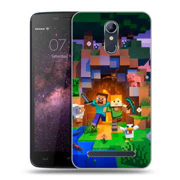 Силиконовый чехол на Homtom HT17 с принтом Майнкрафт Minecraft Силиконовый чехол на Homtom HT17 с принтом Майнкрафт Minecraft