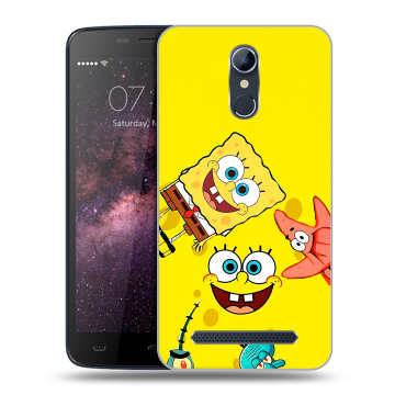 Силиконовый чехол на Homtom HT17 с принтом Спанч боб Спанчбоб