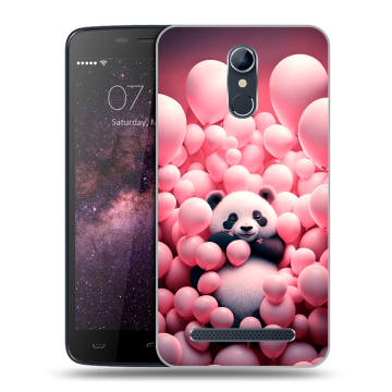 Силиконовый чехол на Homtom HT17 с принтом Панда