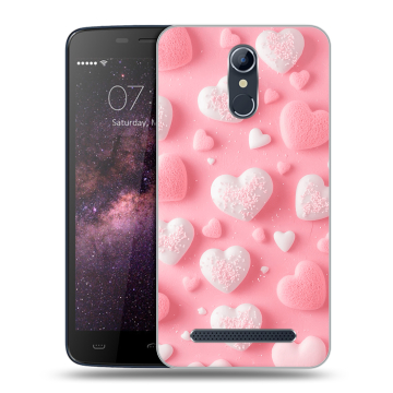 Силиконовый чехол на Homtom HT17 с принтом Сердечки Силиконовый чехол на Homtom HT17 с принтом Сердечки