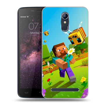 Силиконовый чехол на Homtom HT17 с принтом Майнкрафт Minecraft