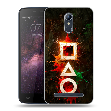 Силиконовый чехол на Homtom HT17 с принтом Squid Game Игра кальмара
