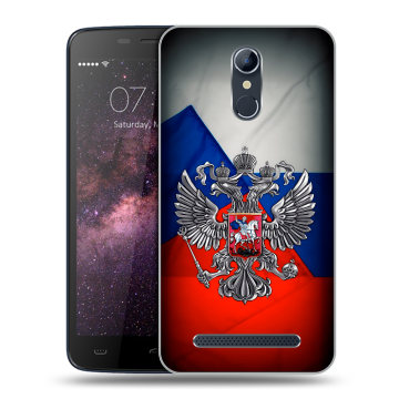 Силиконовый чехол на Homtom HT17 с принтом Флаг России Силиконовый чехол на Homtom HT17 с принтом Флаг России