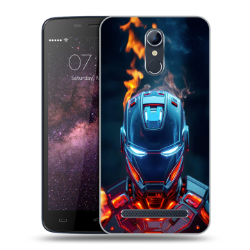 Силиконовый чехол на Homtom HT17 с принтом IronMan Железный человек