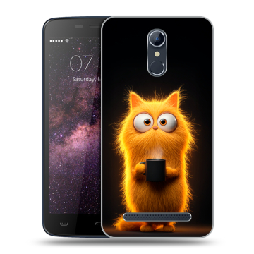 Силиконовый чехол на Homtom HT17 с принтом Смешной кот Силиконовый чехол на Homtom HT17 с принтом Смешной кот
