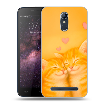 Силиконовый чехол на Homtom HT17 с принтом Милые котята