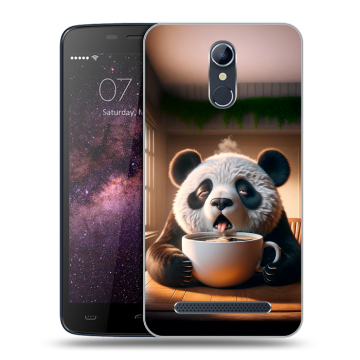 Силиконовый чехол на Homtom HT17 с принтом смешная панда