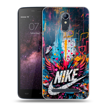 Силиконовый чехол на Homtom HT17 с принтом Nike Найк