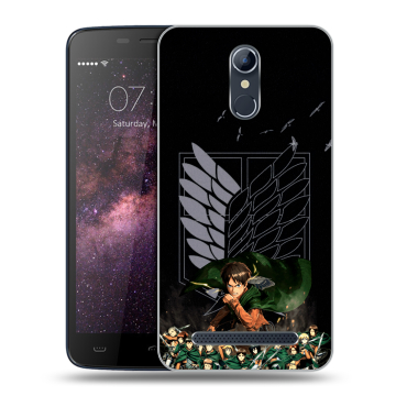 Силиконовый чехол на Homtom HT17 с принтом Атака титанов Силиконовый чехол на Homtom HT17 с принтом Атака титанов