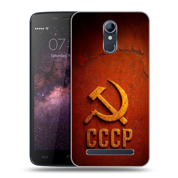 Силиконовый чехол на Homtom HT17 с принтом Флаг Герб СССР Силиконовый чехол на Homtom HT17 с принтом Флаг Герб СССР