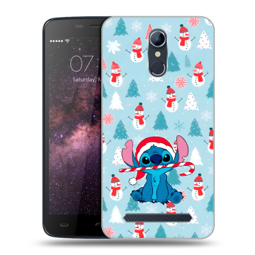 Силиконовый чехол на Homtom HT17 с принтом Стич Новый год Силиконовый чехол на Homtom HT17 с принтом Стич Новый год
