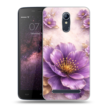 Силиконовый чехол на Homtom HT17 с принтом женский