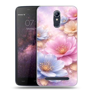 Силиконовый чехол на Homtom HT17 с принтом женский