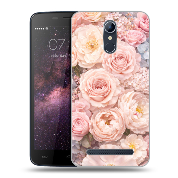 Силиконовый чехол на Homtom HT17 с принтом женский