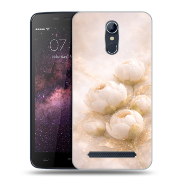 Силиконовый чехол на Homtom HT17 с принтом женский