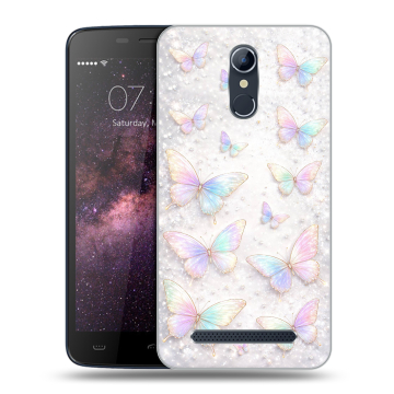 Силиконовый чехол на Homtom HT17 с принтом женский