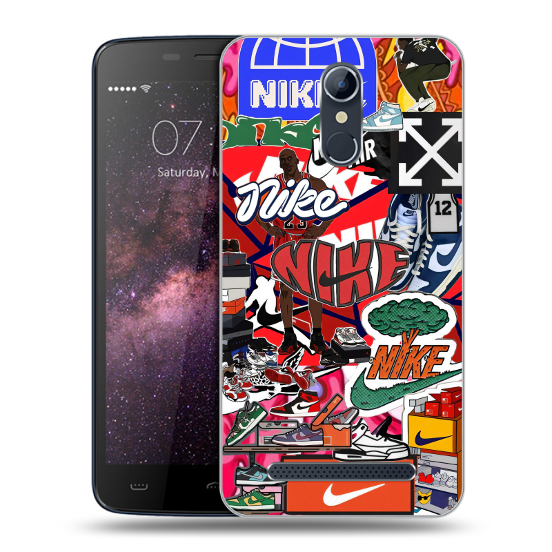 Силиконовый чехол на Homtom HT17 с принтом Найк Nike яркий Силиконовый чехол на Homtom HT17 с принтом Найк Nike яркий
