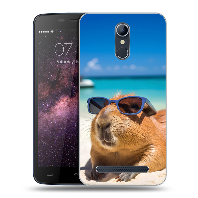 Силиконовый чехол на Homtom HT17 с принтом Капибара Силиконовый чехол на Homtom HT17 с принтом Капибара