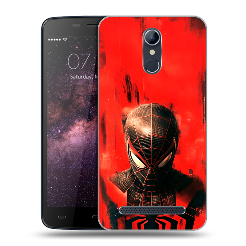 Силиконовый чехол на Homtom HT17 с принтом человек паук spiderman Силиконовый чехол на Homtom HT17 с принтом человек паук spiderman