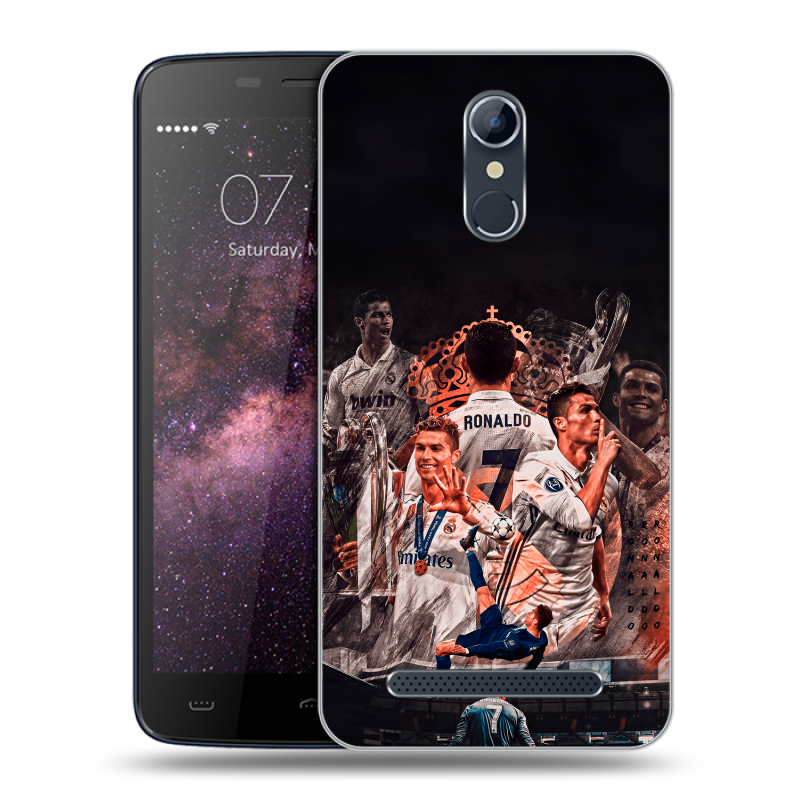 Силиконовый чехол на Homtom HT17 с принтом Реал Роналдо Real Ronaldo Силиконовый чехол на Homtom HT17 с принтом Реал Роналдо Real Ronaldo