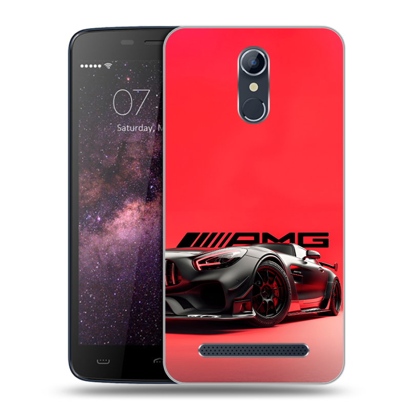 Силиконовый чехол на Homtom HT17 с принтом Мерседес Mercedes AMG Силиконовый чехол на Homtom HT17 с принтом Мерседес Mercedes AMG